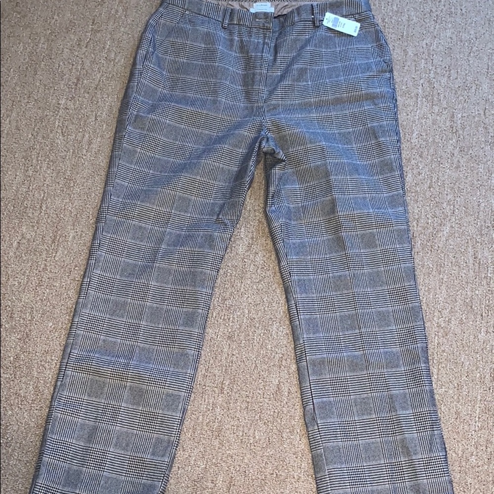 L.L.Bean Classic Fit Plaid Pants size 16Reg